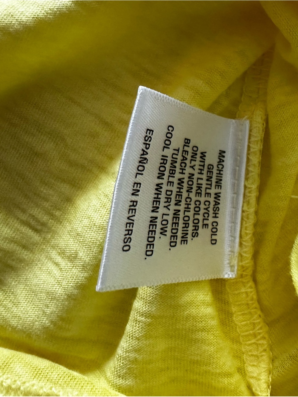 Falls Creek White and Style & Co Bright Yellow Crew Neck Cotton Tee - Picture 5 of 10